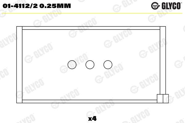 CUZINETI BIELA GLYCO 01-4112/2 0.25MM - Compatibil cu FIAT, FSO
