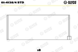 Cuzineti biela Glyco 01-4138/4 STD