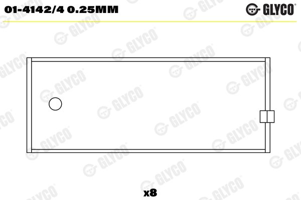 Cuzineti biela Glyco 01-4142/4 0.25mm