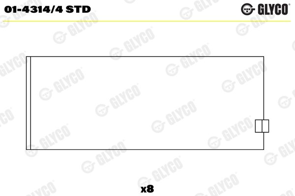CUZINETI BIELA GLYCO 01-4314/4 STD - Compatibil cu ALFA ROMEO, EBRO