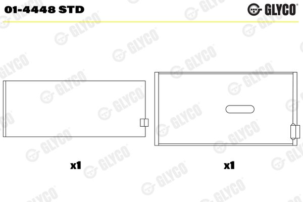 Cuzineti biela Glyco 01-4448 STD