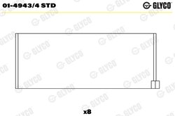Cuzineti biela Glyco 01-4943/4 STD
