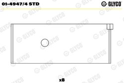 CUZINETI BIELA GLYCO 01-4947/4 STD - Compatibil cu CHEVROLET, FIAT, HOLDEN, MARUTI SUZUKI, SUBARU, SUZUKI, SUZUKI (CHANGAN), SUZ
