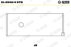 Cuzineti biela Glyco 01-4946/4 STD