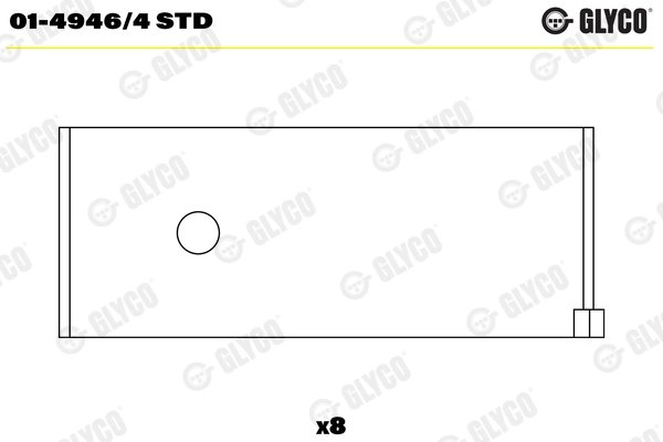 CUZINETI BIELA GLYCO 01-4946/4 STD - Compatibil cu CHEVROLET, SUBARU, SUZUKI
