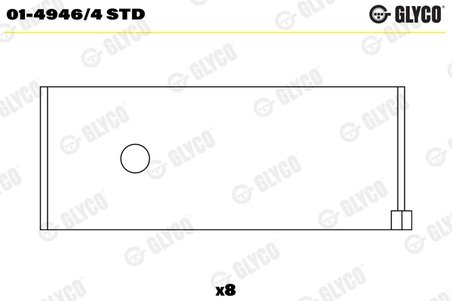 CUZINETI BIELA GLYCO 01-4946/4 STD - Compatibil cu CHEVROLET, SUBARU, SUZUKI