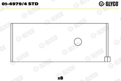 CUZINETI BIELA GLYCO 01-4979/4 STD - Compatibil cu INFINITI, NISSAN, NISSAN (DFAC), SUZUKI
