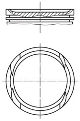 PISTON MAHLE 010 05 00 - Compatibil cu FIAT, LANCIA, TATA, VAUXHALL