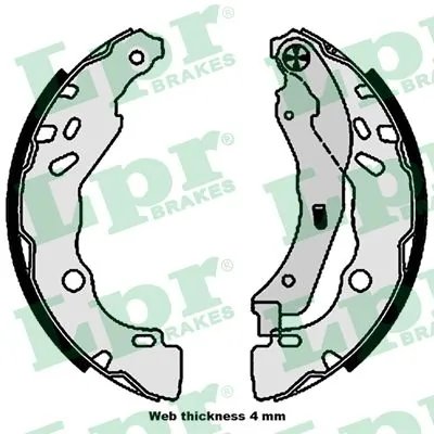 SET SABOTI FRANA LPR 01109 - Compatibil cu CITROEN, DS, FIAT, OPEL, PEUGEOT, VAUXHALL