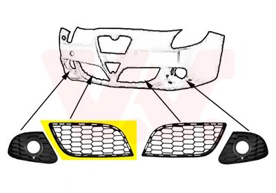 GRILA VENTILATIE, BARA PROTECTIE VAN WEZEL 0113596 - Compatibil cu ALFA ROMEO