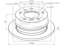 DISC FRANA PE AUTOMOTIVE 016.290-00A - Piesa auto compatibila cu mai multe marci