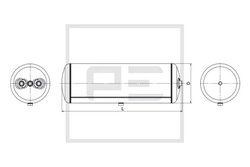REZERVOR AER SISTEM COMPRESOR PE AUTOMOTIVE 016.372-80A - Compatibil cu MERCEDES-BENZ
