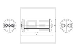 REZERVOR AER SISTEM COMPRESOR PE AUTOMOTIVE 016.373-80A - Compatibil cu MERCEDES-BENZ