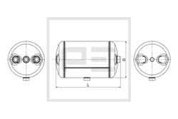REZERVOR AER SISTEM COMPRESOR PE AUTOMOTIVE 016.386-80A - Compatibil cu MERCEDES-BENZ
