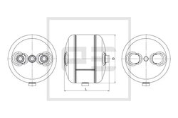 Rezervor aer sistem compresor PE Automotive 016.390-80A