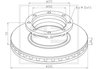 DISC FRANA PE AUTOMOTIVE 016.664-00A - Compatibil cu MERCEDES-BENZ