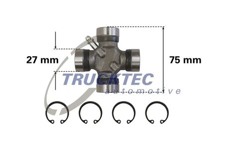 ARTICULATIE, ARBORE ARTICULAT TRUCKTEC AUTOMOTIVE 02.34.041 - Compatibil cu LAND ROVER, MERCEDES-BENZ