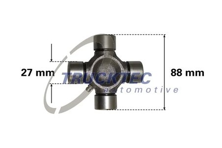 ARTICULATIE, ARBORE ARTICULAT TRUCKTEC AUTOMOTIVE 02.34.044 - Compatibil cu MERCEDES-BENZ