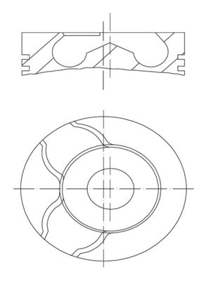 PISTON MAHLE 021 58 00 - Compatibil cu NISSAN, OPEL, RENAULT, VAUXHALL, VOLVO