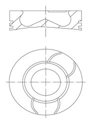 PISTON MAHLE 021 PI 00124 002 - Compatibil cu DACIA, NISSAN, RENAULT