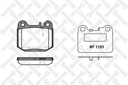 SET PLACUTE FRANA STELLOX 025 040B-SX - Compatibil cu MASERATI, MERCEDES-BENZ
