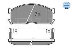 Set placute frana Meyle 025 200 0215/W
