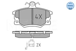 Set placute frana Meyle 025 208 3317/W