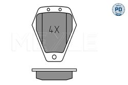SET PLACUTE FRANA MEYLE 025 214 5418/PD - Compatibil cu AUDI