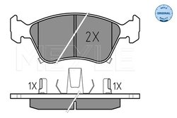 Set placute frana Meyle 025 219 7617/W