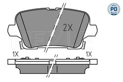SET PLACUTE FRANA MEYLE 025 221 2317/PD - Compatibil cu OPEL, VAUXHALL
