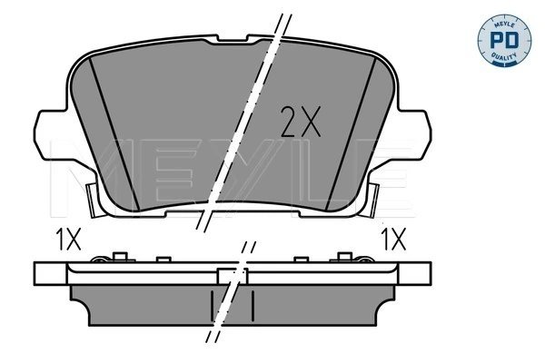 SET PLACUTE FRANA MEYLE 025 221 2317/PD - Compatibil cu OPEL, VAUXHALL