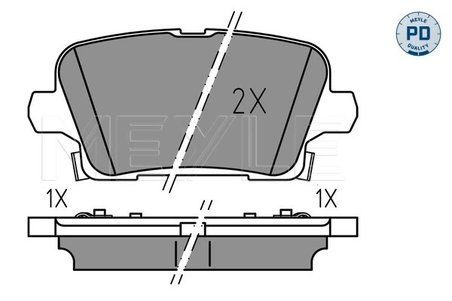 SET PLACUTE FRANA MEYLE 025 221 2317/PD - Compatibil cu OPEL, VAUXHALL