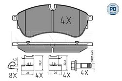 SET PLACUTE FRANA MEYLE 025 221 4721/PD - Compatibil cu MAN, VW