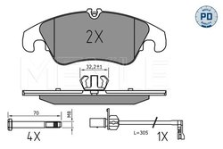 Set placute frana Meyle 025 222 5219/PD