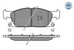 SET PLACUTE FRANA MEYLE 025 224 1219 - Compatibil cu FORD, FORD USA
