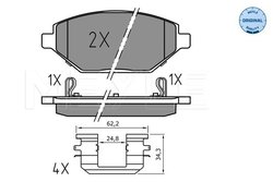 Set placute frana Meyle 025 225 2218