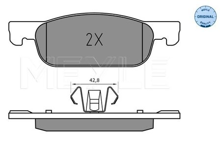 SET PLACUTE FRANA MEYLE 025 225 2517 - Compatibil cu DACIA, RENAULT