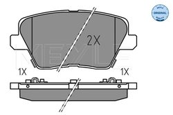SET PLACUTE FRANA MEYLE 025 226 7516 - Compatibil cu HYUNDAI, KIA