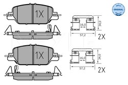 SET PLACUTE FRANA MEYLE 025 228 5216 - Compatibil cu HONDA