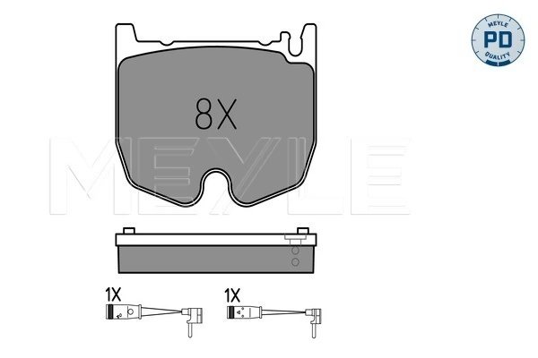 SET PLACUTE FRANA MEYLE 025 235 4117/PD - Compatibil cu MERCEDES-BENZ