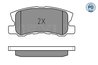 SET PLACUTE FRANA MEYLE 025 235 8216/PD - Compatibil cu CHRYSLER, CITROEN, DODGE, JEEP, LANCIA, MITSUBISHI, PEUGEOT