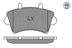 SET PLACUTE FRANA MEYLE 025 236 1318/PD - Compatibil cu NISSAN, OPEL, RENAULT, VAUXHALL