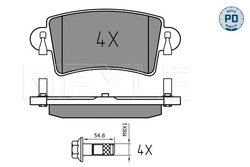 SET PLACUTE FRANA MEYLE 025 236 6916/PD - Compatibil cu NISSAN, OPEL, RENAULT, VAUXHALL