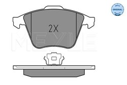 SET PLACUTE FRANA MEYLE 025 238 0120/W - Compatibil cu AUDI, SEAT, SKODA, VW