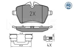 SET PLACUTE FRANA MEYLE 025 239 8418/PD - Compatibil cu MINI