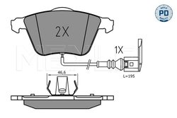 SET PLACUTE FRANA MEYLE 025 240 2120/PD - Compatibil cu AUDI, VW