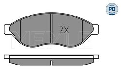 SET PLACUTE FRANA MEYLE 025 244 6819-2/PD - Compatibil cu CITROEN, FIAT, PEUGEOT