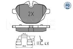 Set placute frana Meyle 025 245 6118/PD