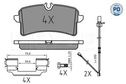 Set placute frana Meyle 025 246 4317/PD