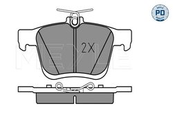 SET PLACUTE FRANA MEYLE 025 250 0816/PD - Compatibil cu AUDI, SEAT, SKODA, VW